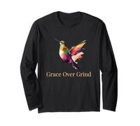 Grace Over Grind Soft Life Motivación para el Bienestar de Las Mujeres Manga Larga