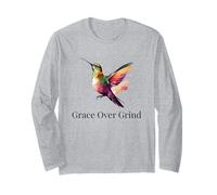 Grace Over Grind Soft Life Motivación para el Bienestar de Las Mujeres Manga Larga