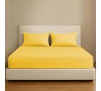 Grace Sábana bajera ajustable de algodón egipcio de 300 hilos, tamaño King, con bolsillo extra profundo de 40 cm, sábanas elásticas duraderas de algodón natural de alta calidad