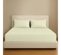 Grace Sábana bajera ajustable de algodón egipcio de 300 hilos, tamaño King, con bolsillo extra profundo de 40 cm, sábanas elásticas duraderas de algodón natural de alta calidad