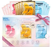 Grace & Stella Parches Ojos Bolsas y Ojeras - Regalos de San Valentín (12 Pares), de Cumpleaños para Mujer o para Despedidas de Soltera - Contorno Antiojeras - Mascarilla Vegana, Cuidado Personal