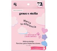 Grace & Stella Parches para Acné - Seca Granos y Espinillas, Son Invisibles y No Testados en Animales [72 Unidades, Diferentes Formas]