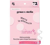 Grace & Stella Parches para Granos - Para Acné Facial, Seca Espinillas, Son Invisibles y No Testados en Animales [72 Unidades, Redondos]