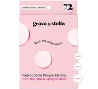 Grace & Stella Parches para Granos - Para Acné Facial, Seca Espinillas, Son Invisibles y No Testados en Animales [72 Unidades, Redondos, Multitalla]