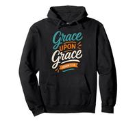Grace Upon Grace John 1 16 - Verso bíblico Vintage Cristiano Sudadera con Capucha