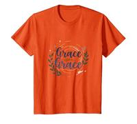 Grace Upon Grace: La fe inspiradora de Las Mujeres cristianas Camiseta, Niños, Naranja, 3 años