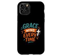 Grace Wins Every Time - Cita Vintage de fe Cristiana Carcasa para iPhone 11 Pro