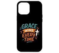 Grace Wins Every Time - Cita Vintage de fe Cristiana Carcasa para iPhone 12 Pro MAX