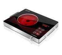 GRACEALL Hornillo Eléctrico Individual, Placa de Cocción Infrarroja 2200W, Cocina Eléctrica Portátil de Sobremesa, Placa Compacta con Temperatura Ajustable para Hogar y Camping