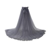 GRACEART Bodas Falda Larga de Mujer Mujeres Puffy Tutu Tulle Falda Playa Baile Fiesta (Gris)