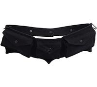 GRACEART Burning man - Cinturón de lona de algodón para viajes, estilo steampunk, Negro, L,