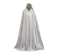 GRACEART Capa con Capucha Largo Disfraz de Halloween para Disfraz Muerte Adulto (Marfil)