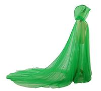 GRACEART Capa con capucha para novia, con espalda larga, de tul, elfo, capilla, velo