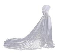 GRACEART Capa de Novia Capa Larga Tul Vestido de Novia Disfraces de Halloween, blanco-1, Talla única