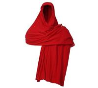 GRACEART Chal Bufanda Capucha Banda Cuello Medieval Mago Hechicero Disfraz Envolvente Capa Con Broche Alfiler, rosso, 230cm X 130cm