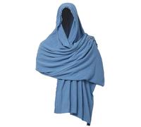 GRACEART Chal, bufanda, capucha, faja, capucha medieval, mago, disfraz de mago, capa con broche, azul, 230cm X 130cm