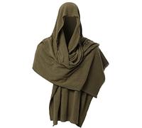 GRACEART Chal, bufanda, capucha, faja, capucha medieval, mago, disfraz de mago, capa con broche, Ejercito Verde, 230cm X 130cm