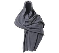 GRACEART Chal, bufanda, capucha, faja, capucha medieval, mago, disfraz de mago, capa con broche, gris oscuro, 230cm X 130cm