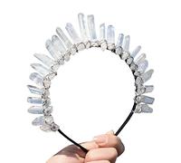 GRACEART Cristal Cuarzo Tiara Sirena corona Venda (Blanco)