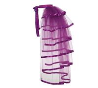 GRACEART - Falda con polisón de estilo victoriano steampunk, tutú de tul vintage con cinturón de encaje, disfraz neogótico, morado
