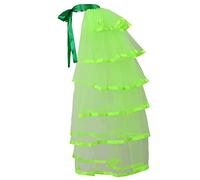 GRACEART - Falda con polisón de estilo victoriano steampunk, tutú de tul vintage con cinturón de encaje, disfraz neogótico, verde
