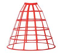 GRACEART Falda de aro para mujer, falda de jaula para novia, crinolina, rosso, talla única