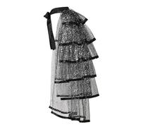 GRACEART - Falda de encaje con polisón tipo tutú, estilo steampunk con cinturón, color negro