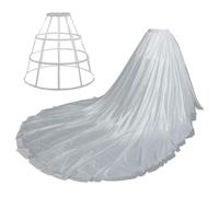 GRACEART Falda de tul con tutú hasta el suelo para boda, fiesta, noche, Blanco-1, Talla única