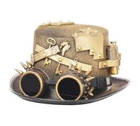 GRACEART Gorra Steampunk para mujer con gafas extraíbles (I-bronce antiguo)