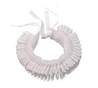 GRACEART Isabelino Volante fruncido Collar Bufanda con Blanco Cordón (Blanco)