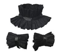 GRACEART Juego de puños de cuello de sirvienta isabelina retro con volantes falsos y gargantilla, accesorio de cosplay