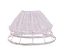 GRACEART Lolita 4 Aros Enaguas Cesto Falda de la Jaula deslizamientos Nupciales (Blanco)
