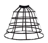 GRACEART Lolita 5 Aros Enaguas Cesto Falda de la Jaula deslizamientos Nupciales (Negro)