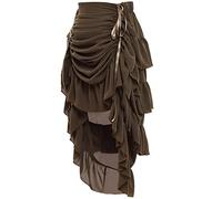 GRACEART Mujeres Victoriano Steampunk Falda (S, Verde)