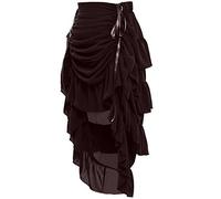 GRACEART Mujeres Victoriano Steampunk Falda (XX-Large, Marrón)