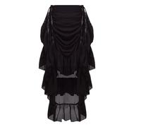 GRACEART Mujeres Victoriano Steampunk Falda (XX-Large, Negro)