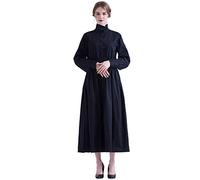 GRACEART Pionero Mujer Disfraz Pradera Vestir Doncella Victoriana (Tejidos de algodón Puro) (XXL, Negro)