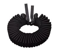 GRACEART Renacimiento Isabelino Volante Fruncido Cuello Collar (Negro)