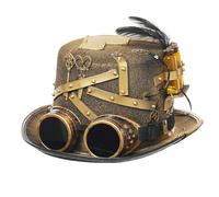 GRACEART - Sombrero alto de estilo Steampunk vintage con engranajes y remaches (estilo01, M)