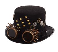 GRACEART Sombrero Steampunk Cilindro Unisex para Hombres o Mujeres (DE/NL/SE/PL, Alfanumérico, M, Style-04)