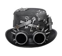 GRACEART Sombreros unisex Steampunk con gafas para mujeres y hombres, E, Head circumferences=61cm