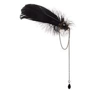 GRACEART Steampunk Gear Plumas Clip para el cabello, Negro, talla única