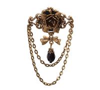 GRACEART Steampunk Gótico Bronce Booch (Negro)