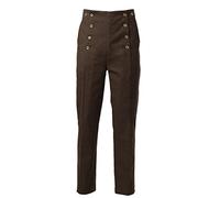 GRACEART Steampunk Gótico Pantalones para Hombre Vampiro Victoriano Punk (M, Marrón)