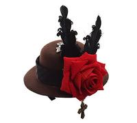 GRACEART Steampunk Mujeres Mini Parte Superior Sombrero (Marrón)