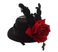 GRACEART Steampunk Mujeres Mini Parte Superior Sombrero (Negro)
