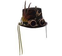 GRACEART unisexo Steampunk sombrero gafas de protección Sombrero de copa (Circunferencias de la cabeza-58cm)