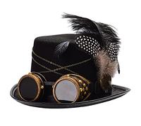 GRACEART Uomo Gotico Steampunk Cappello a cilindro Con gli occhiali ...