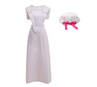 GRACEART Victoriano Delantal Delantal con Gorra Mob 100% algodón (Opción de 4 Estilos) (Estilo -1)