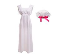 GRACEART Victoriano Delantal Delantal con Gorra Mob 100% algodón (Opción de 4 Estilos) (Estilo -2)